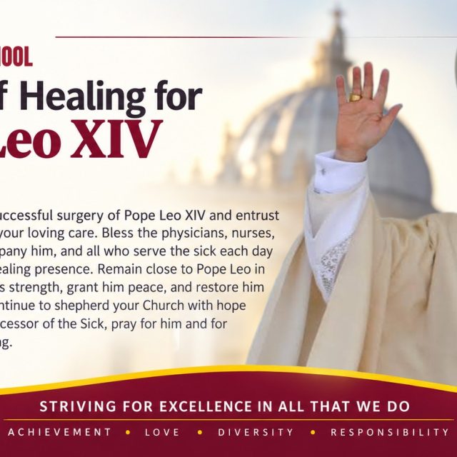 🙏 Praying for Pope Leo XIV

Please join the St Peter’s family in praying for Pope Leo XIV’s continued healing. 

May God renew his strength, grant him peace and surround him with loving care.
We also remember everyone who is unwell and give thanks for the doctors, nurses and caregivers who support those in need each day. PRAYER FOR POPE LEO XIV
May God’s healing love bring comfort, strength and hope to all. Amen. 

#StPetersFamily #PopeLeoXIV #PrayerForHealing